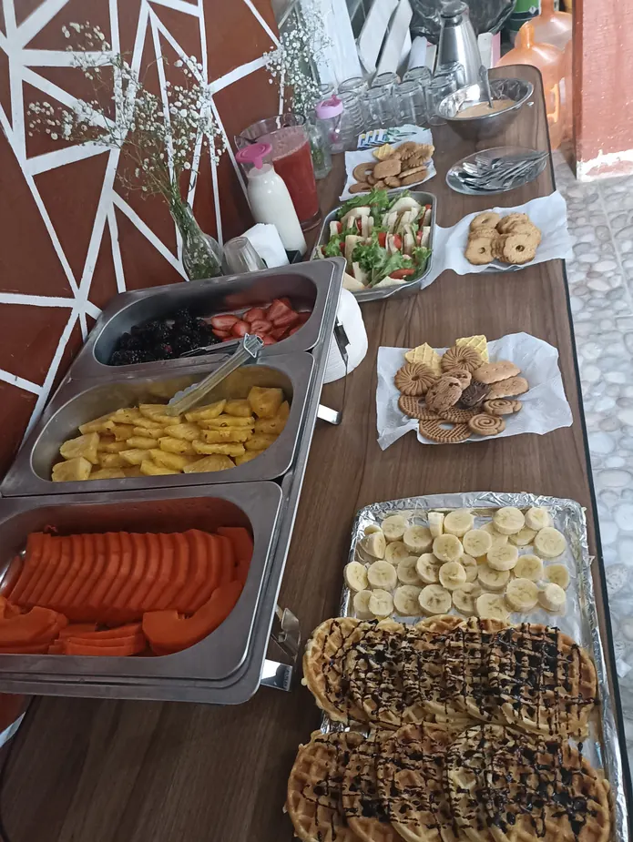 Estación de banquete y catering para evento de Eventos Mr. Diablo