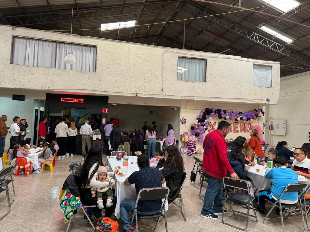Banquete familiar para bautizo