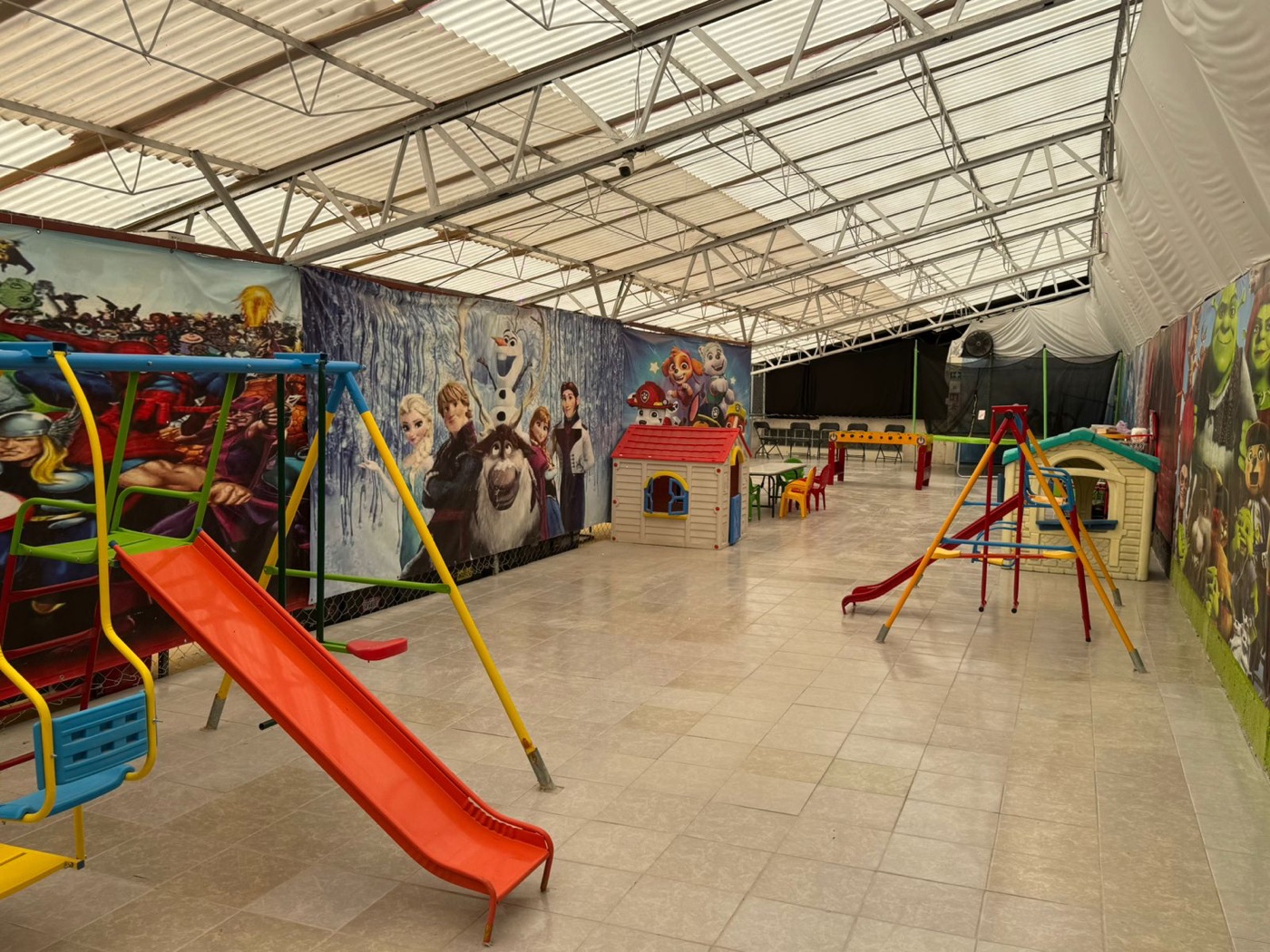 Fotografia real del área infantil del Salón de Eventos Mr Diablo